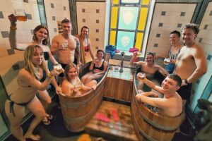 Budapest Beer Spa Szechenyi Thermal Bath for groups, friends, stag parties, hen parties.