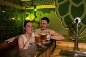 Couples Beer Bath in Szechenyi Spa Budapest