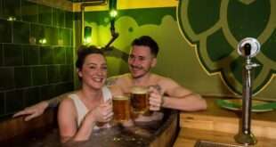 Couples Beer Bath in Szechenyi Spa Budapest