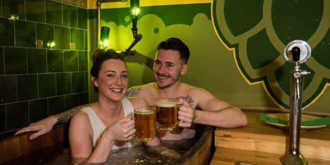Couples Beer Bath in Szechenyi Spa Budapest